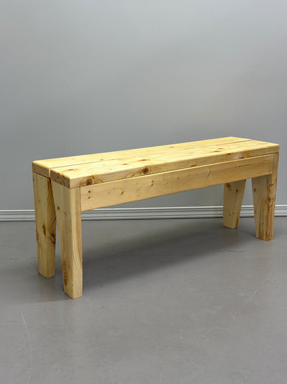 Pine Slab Solid Wood Bench