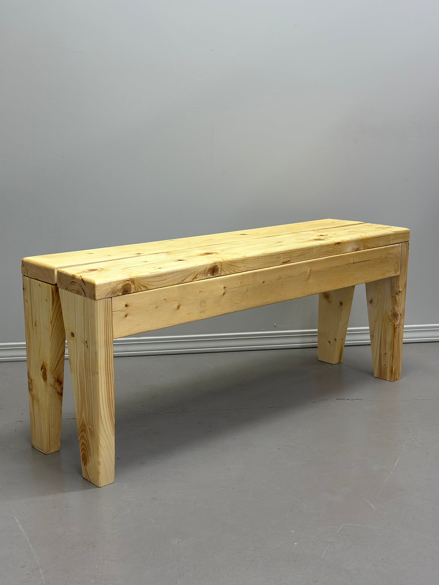 Pine Slab Solid Wood Bench