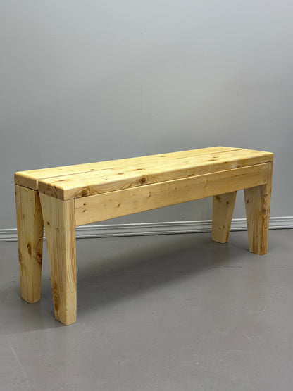 Pine Slab Solid Wood Bench