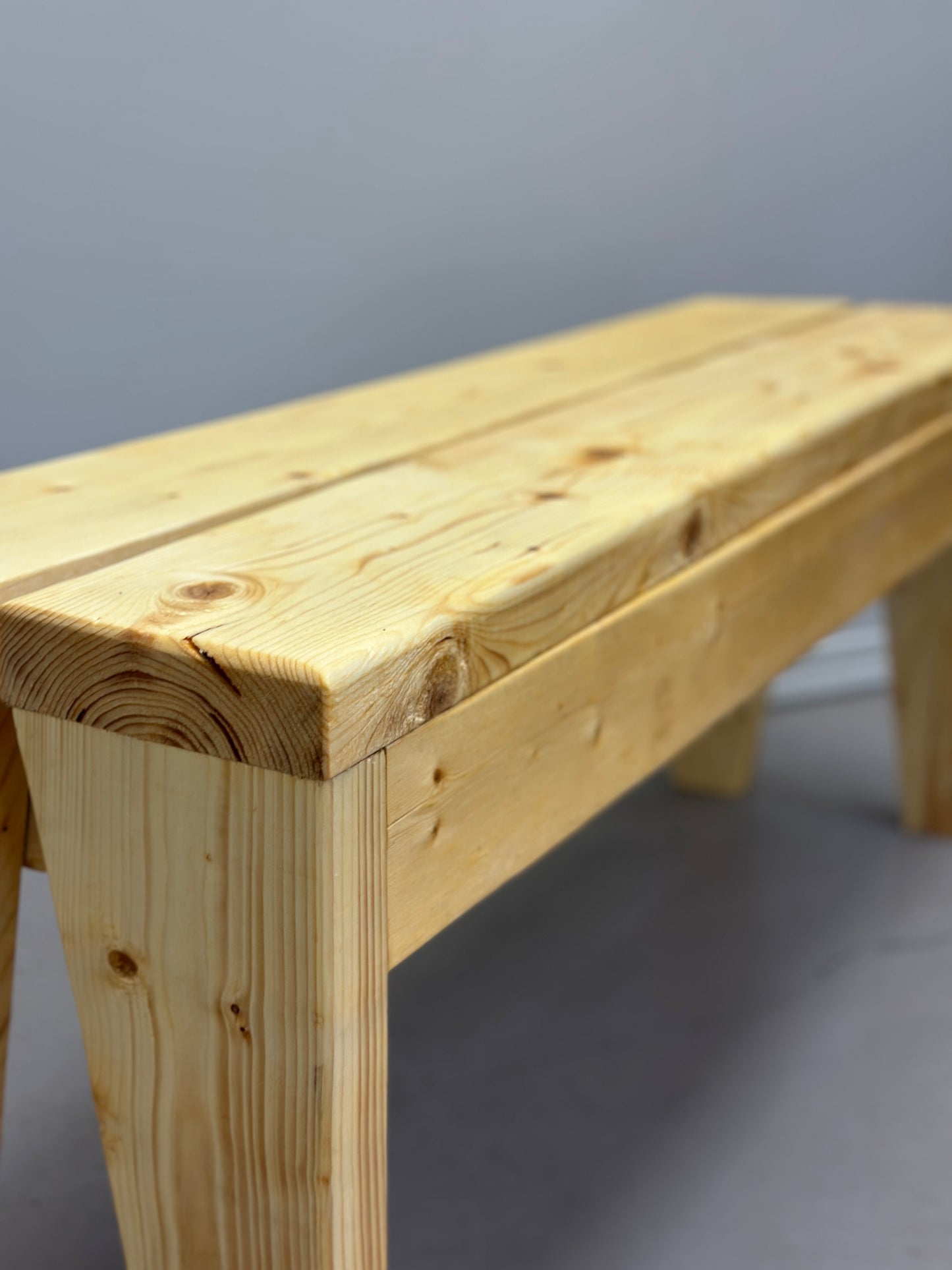 Pine Slab Solid Wood Bench