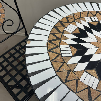 Bistro Mosaic Round Table and Chairs