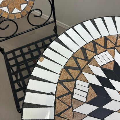 Bistro Mosaic Round Table and Chairs