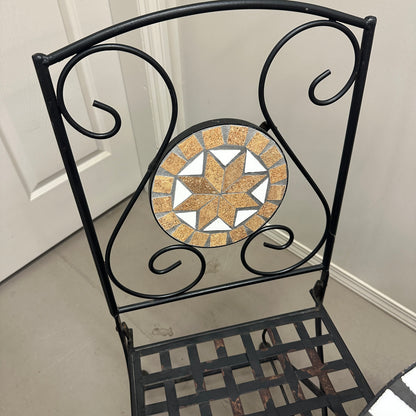 Bistro Mosaic Round Table and Chairs