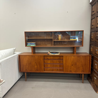 Mid-Century Modern Danish 2-Piece Sideboard & Hutch