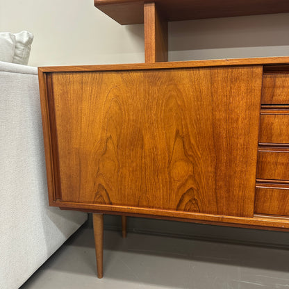 Mid-Century Modern Danish 2-Piece Sideboard & Hutch