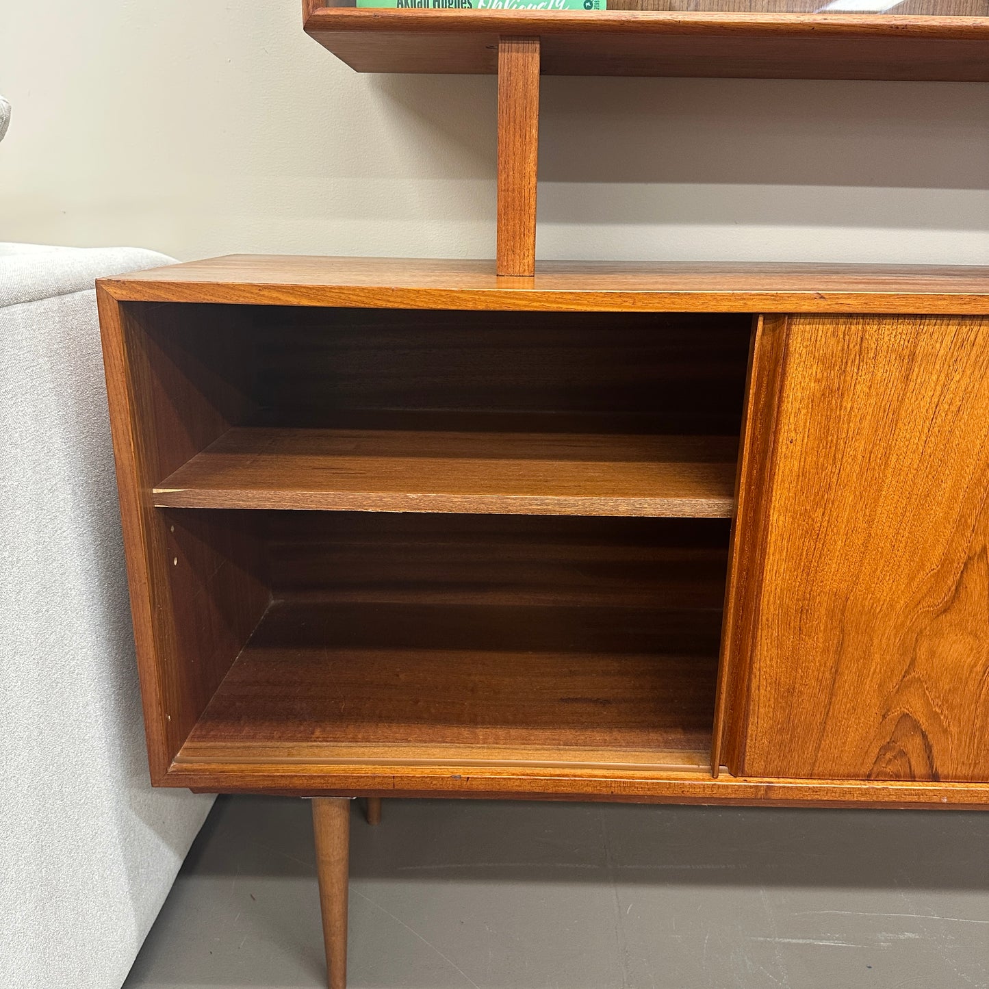 Mid-Century Modern Danish 2-Piece Sideboard & Hutch