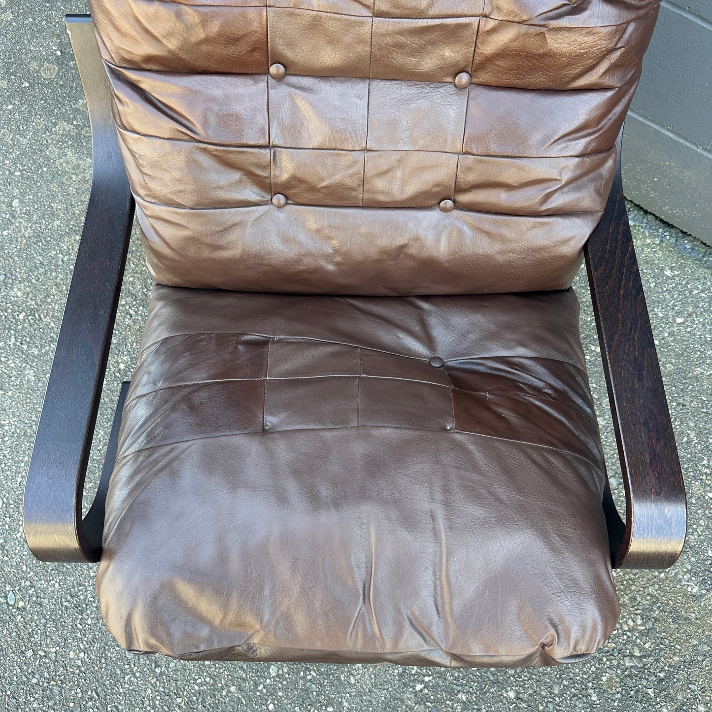 Spanish 1970s Leather Swivel Chair