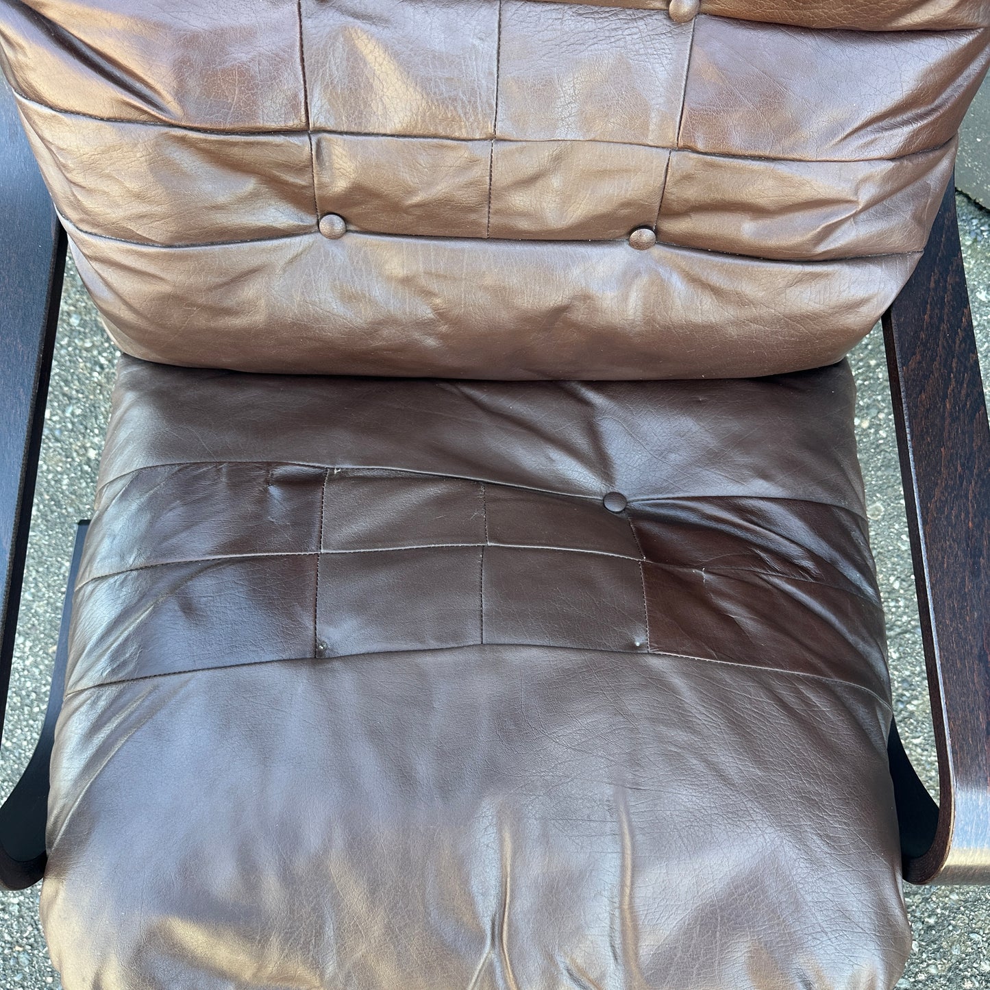 Spanish 1970s Leather Swivel Chair