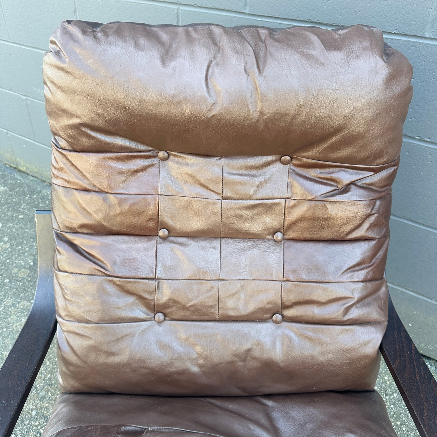 Spanish 1970s Leather Swivel Chair