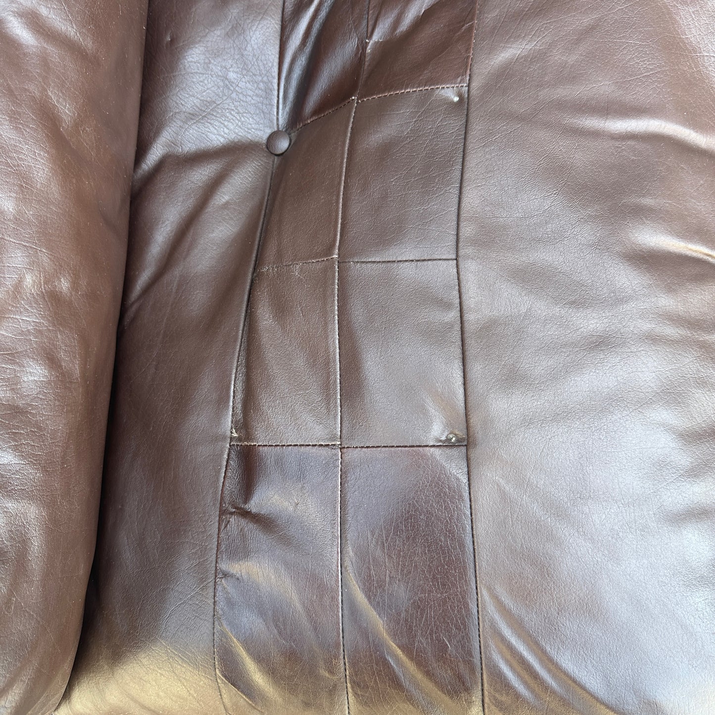 Spanish 1970s Leather Swivel Chair