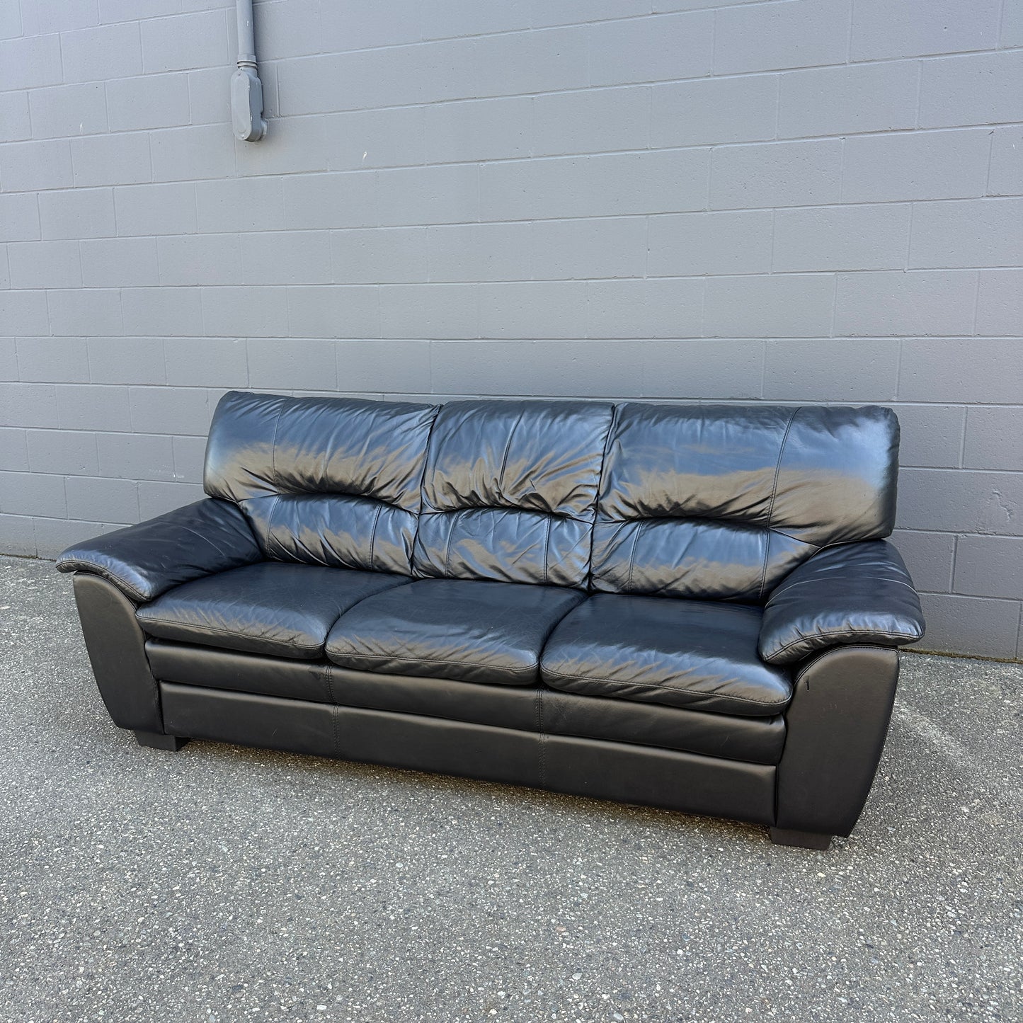Black Leather Sofa