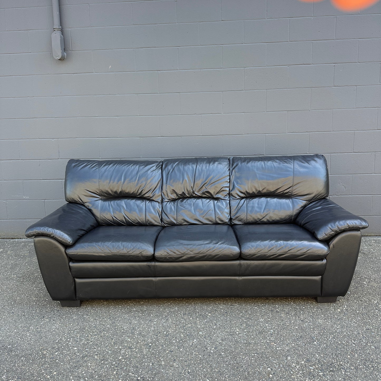 Black Leather Sofa