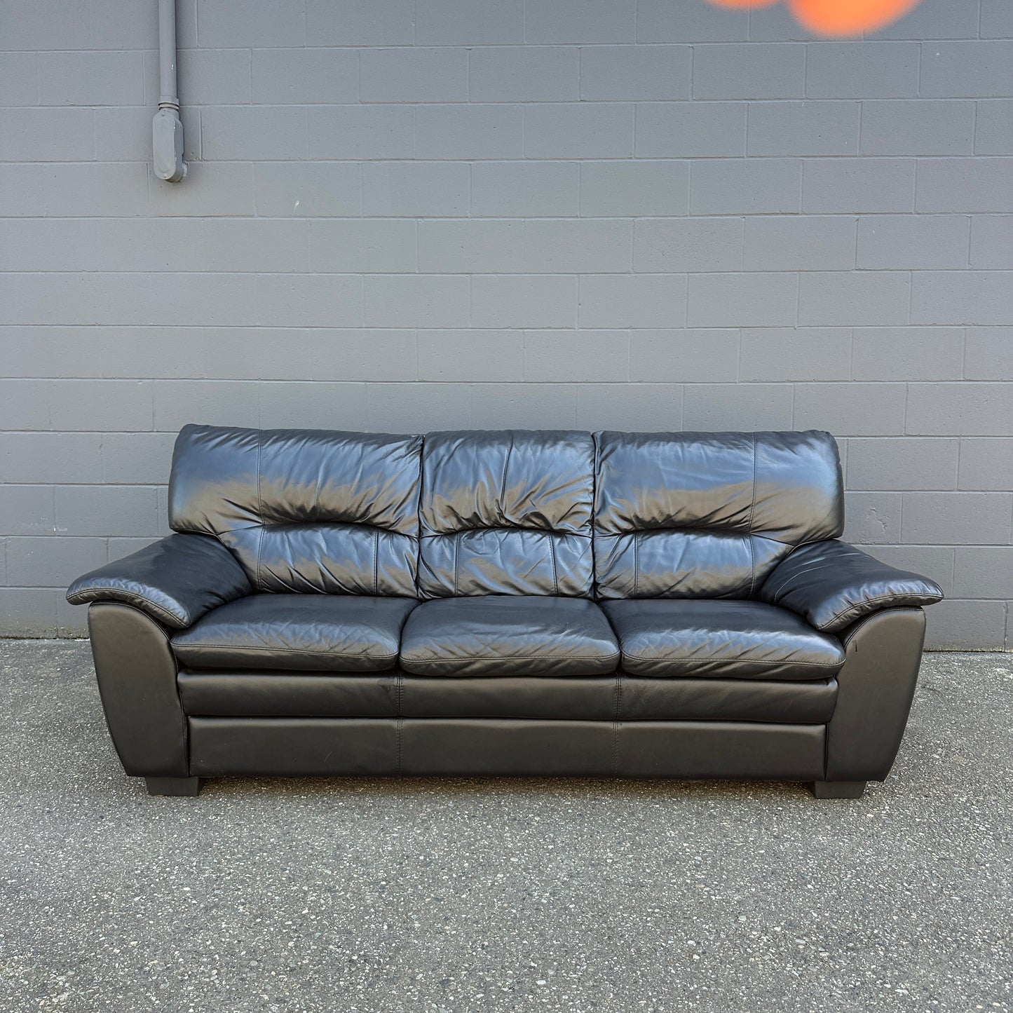 Black Leather Sofa