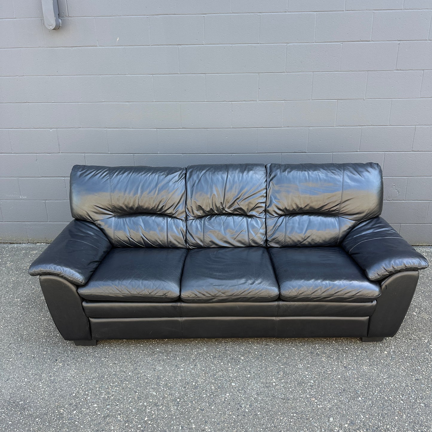 Black Leather Sofa