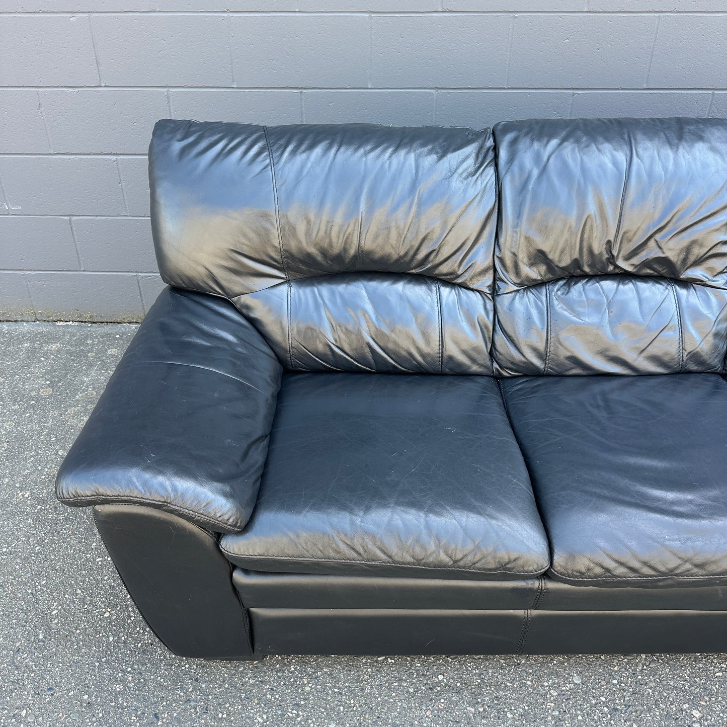 Black Leather Sofa