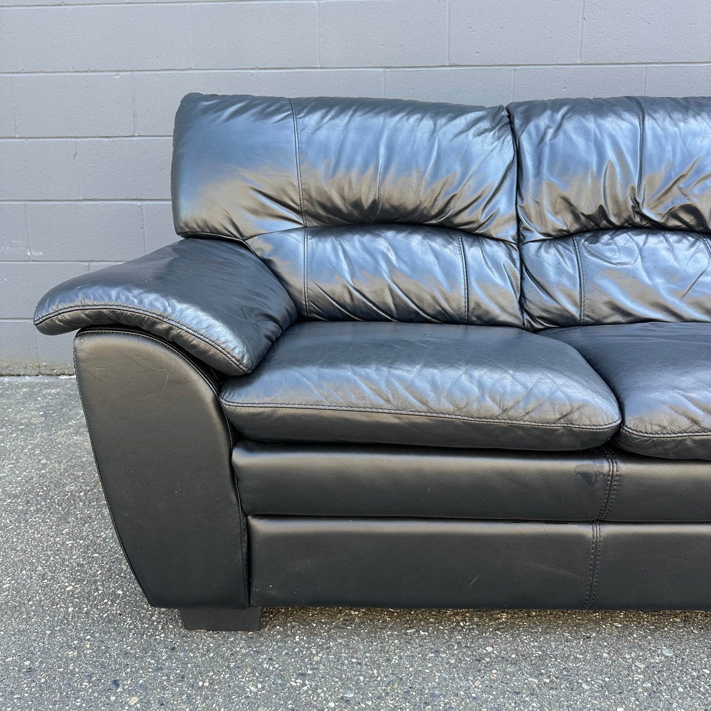 Black Leather Sofa
