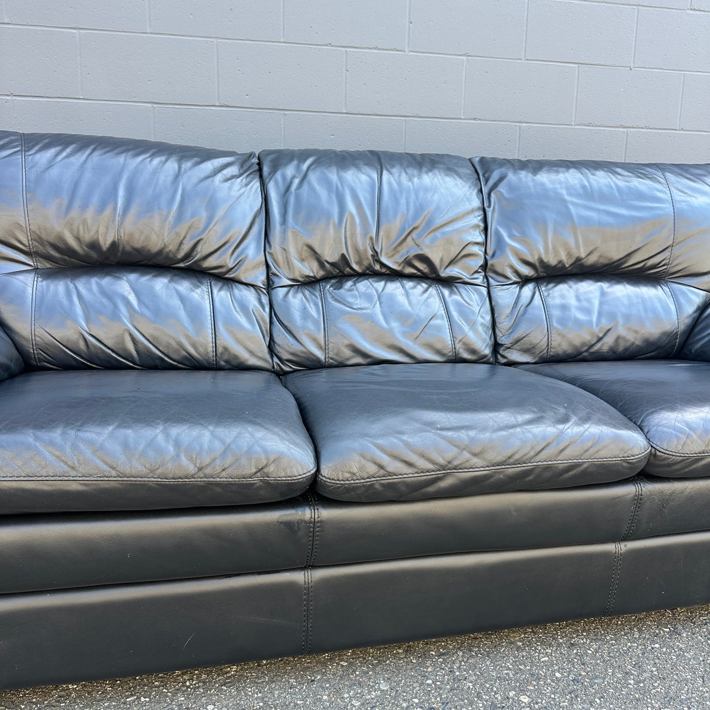 Black Leather Sofa