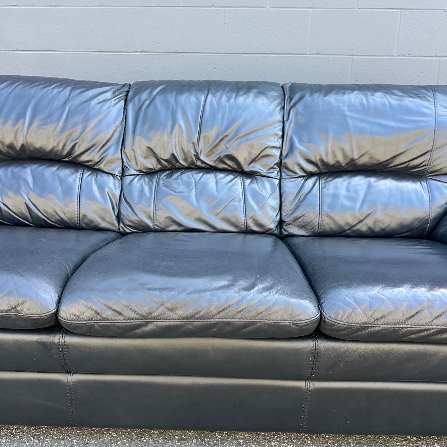 Black Leather Sofa