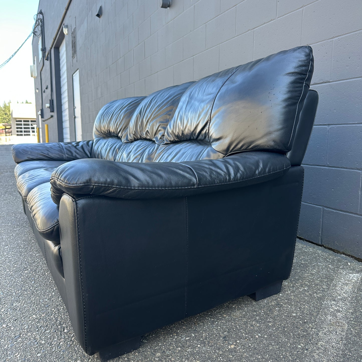 Black Leather Sofa