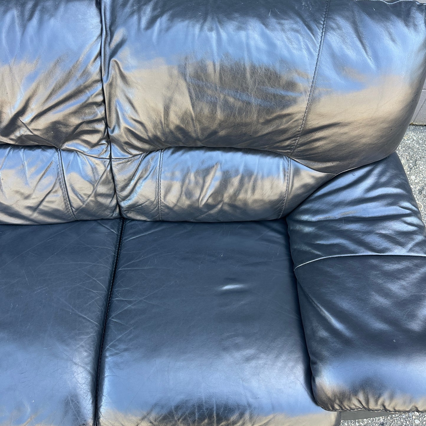 Black Leather Sofa
