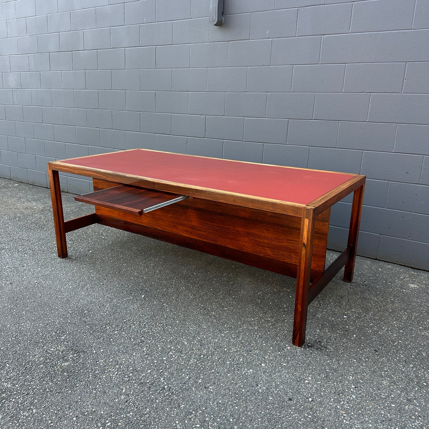 Mid-Century Modern Rosewood Executive Desk