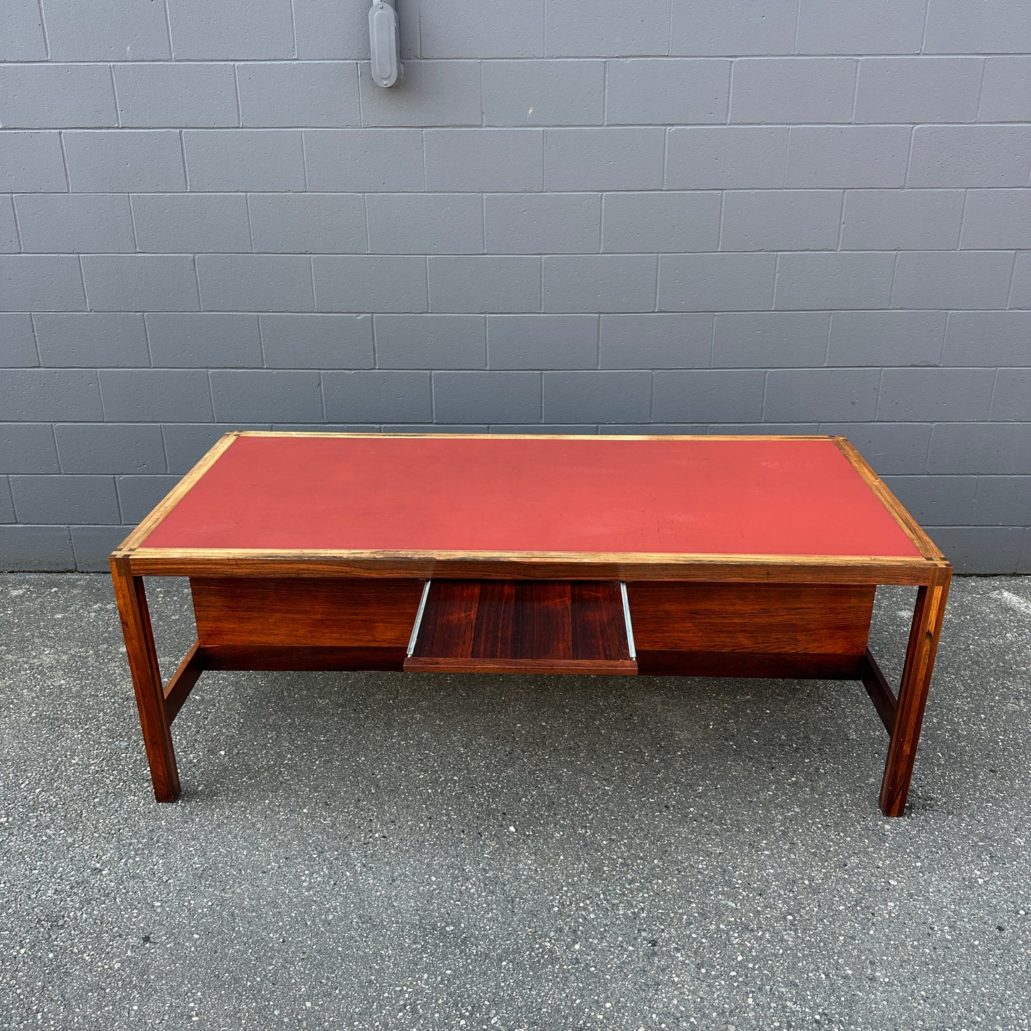 Mid-Century Modern Rosewood Executive Desk