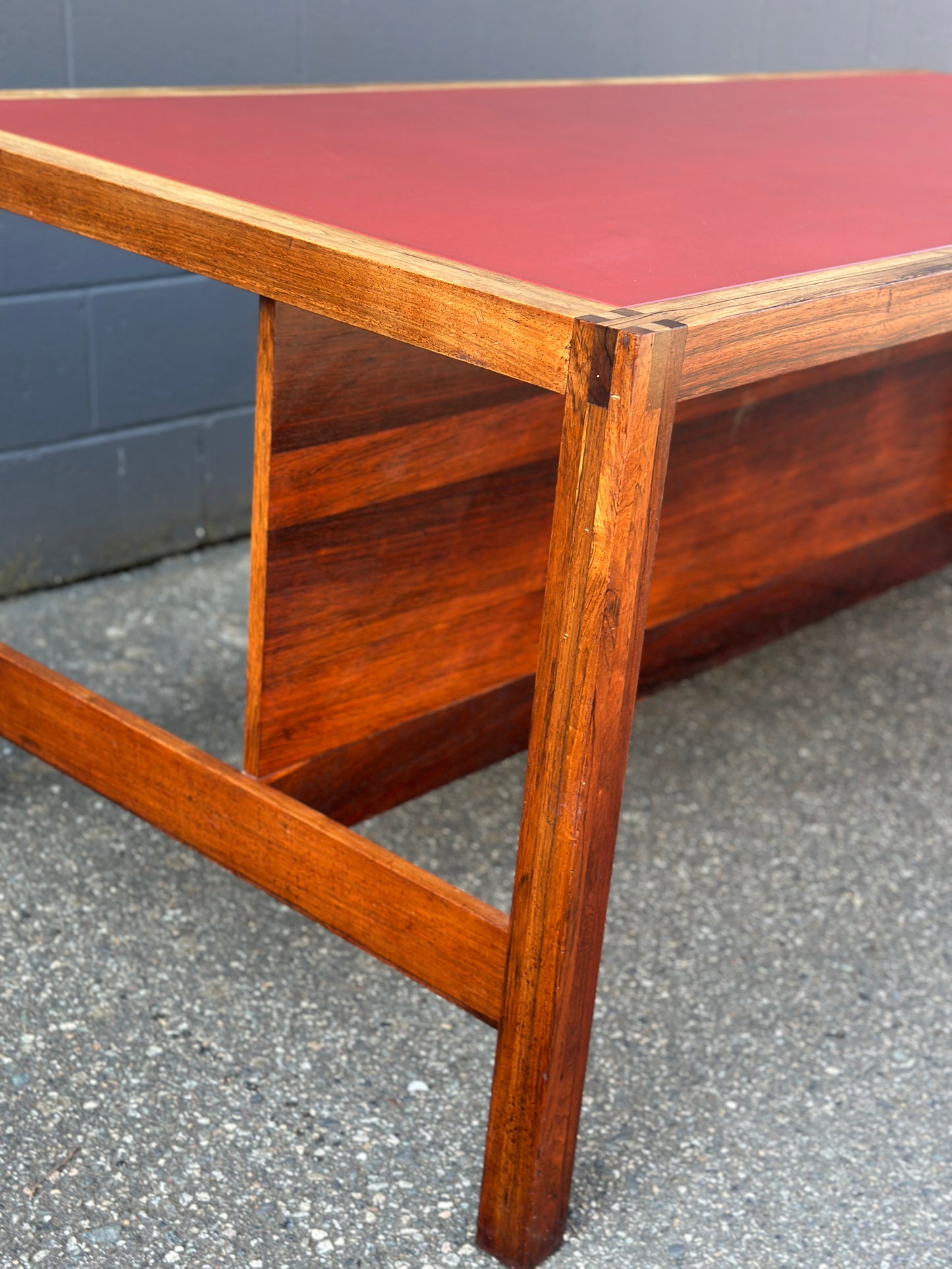 Mid-Century Modern Rosewood Executive Desk