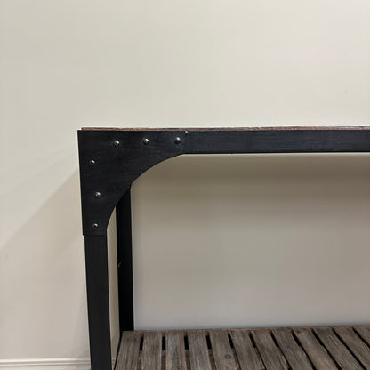 Industrial-Style Console Table on Wheels