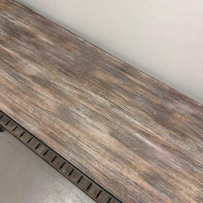 Industrial-Style Console Table on Wheels