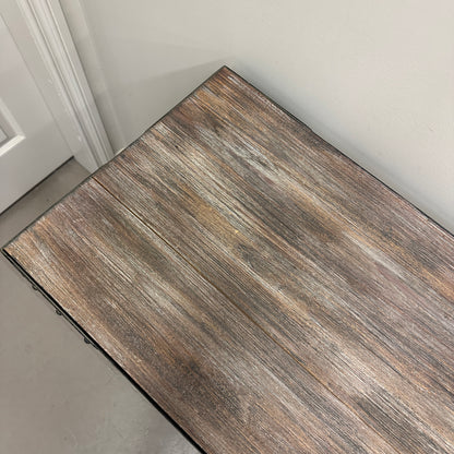Industrial-Style Console Table on Wheels