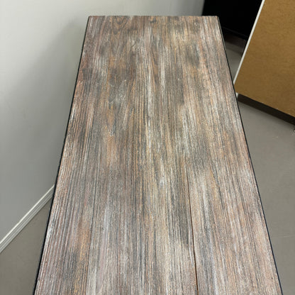 Industrial-Style Console Table on Wheels