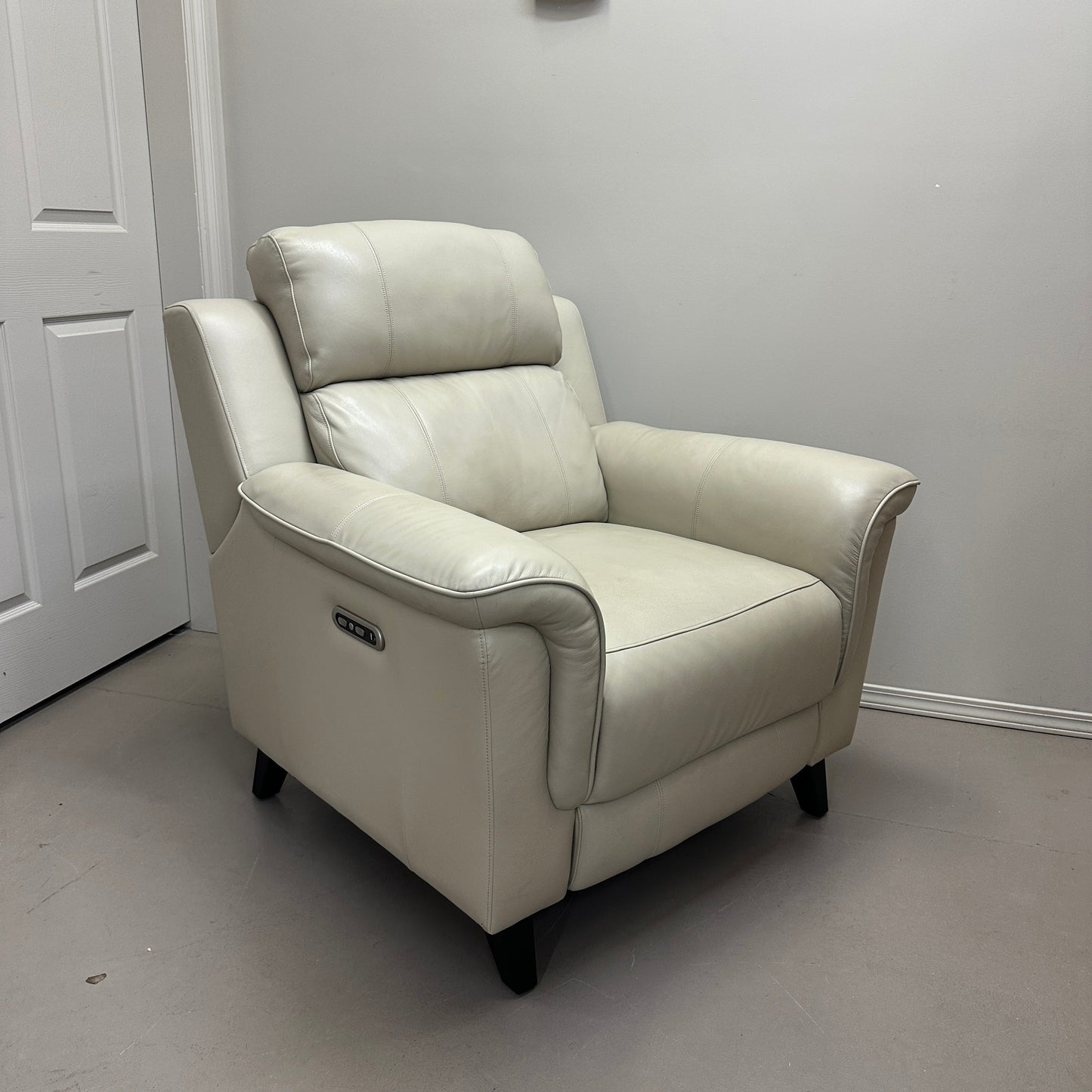 Kester Power Leather Recliner by Barcalounger