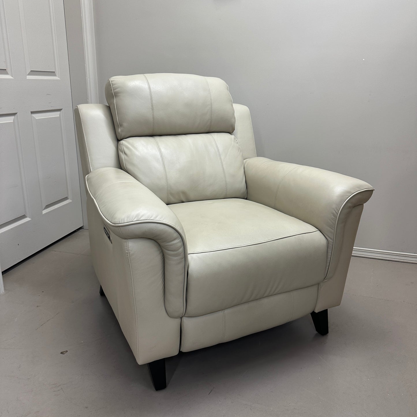 Kester Power Leather Recliner by Barcalounger