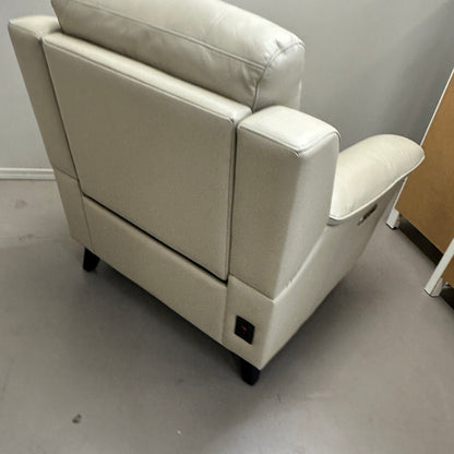 Kester Power Leather Recliner by Barcalounger