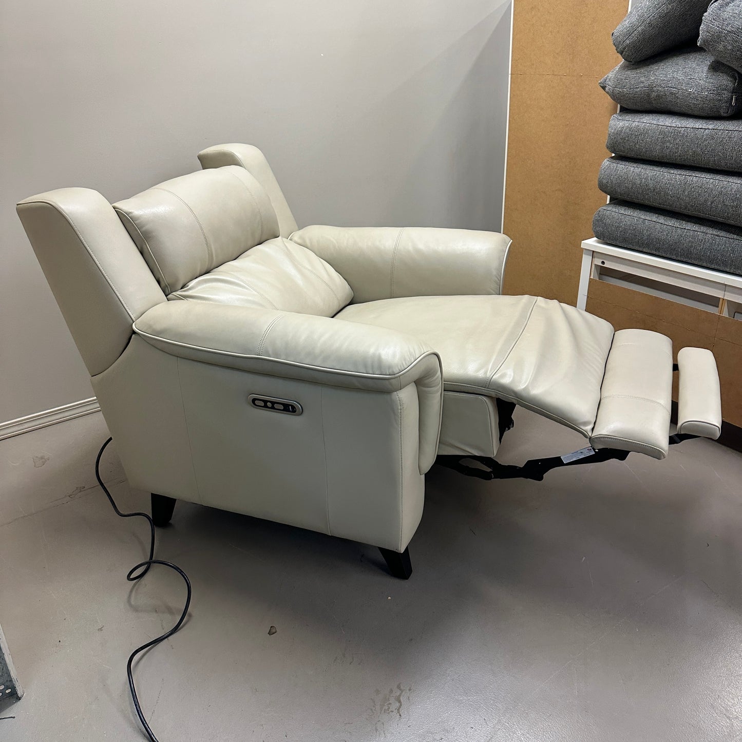 Kester Power Leather Recliner by Barcalounger