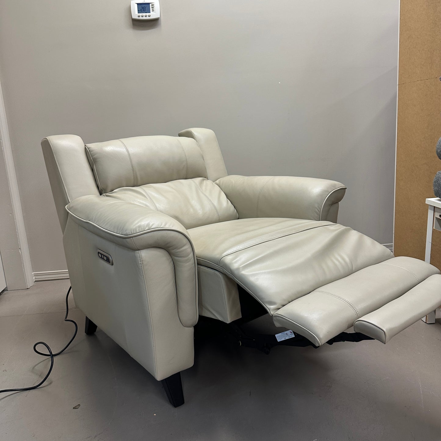 Kester Power Leather Recliner by Barcalounger