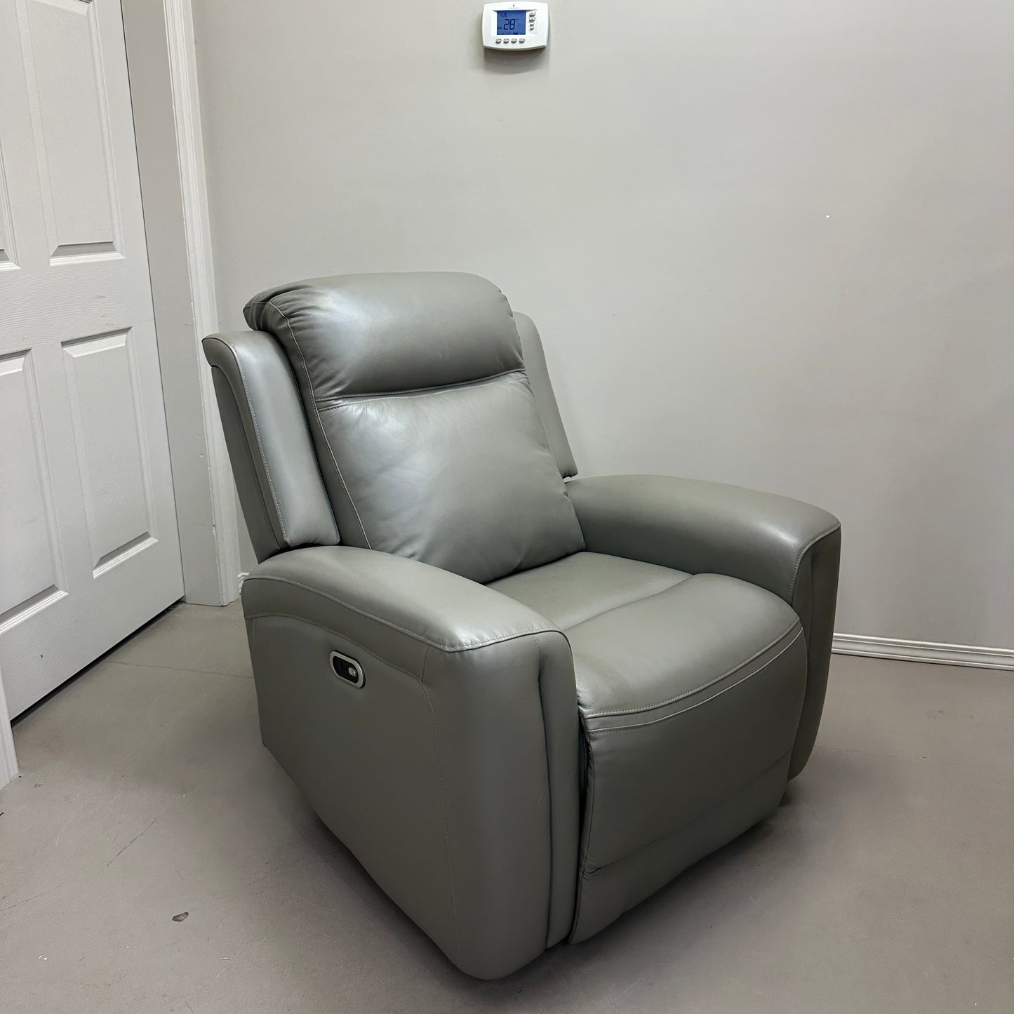 Alpine Leather Power Reclining Chair - Grey