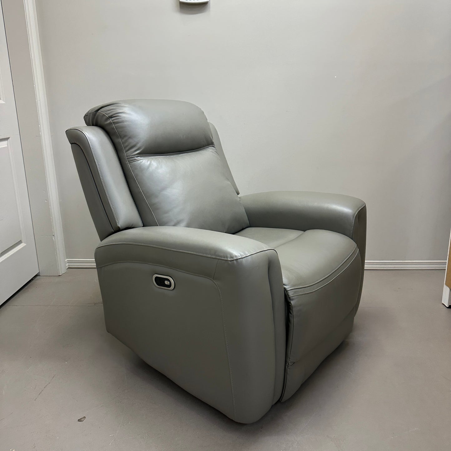 Alpine Leather Power Reclining Chair - Grey