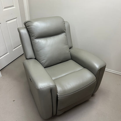 Alpine Leather Power Reclining Chair - Grey