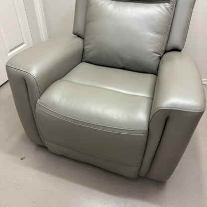Alpine Leather Power Reclining Chair - Grey