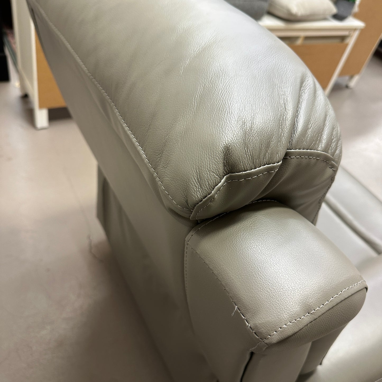 Alpine Leather Power Reclining Chair - Grey