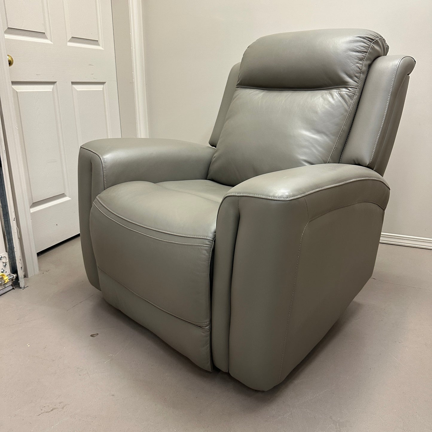 Alpine Leather Power Reclining Chair - Grey
