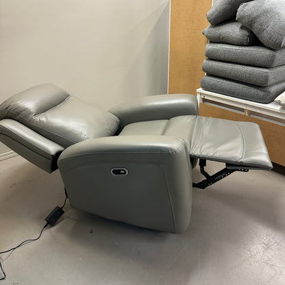 Alpine Leather Power Reclining Chair - Grey
