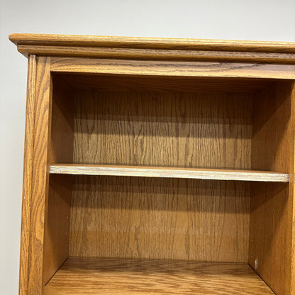 Vintage Oak Double-Bookcase