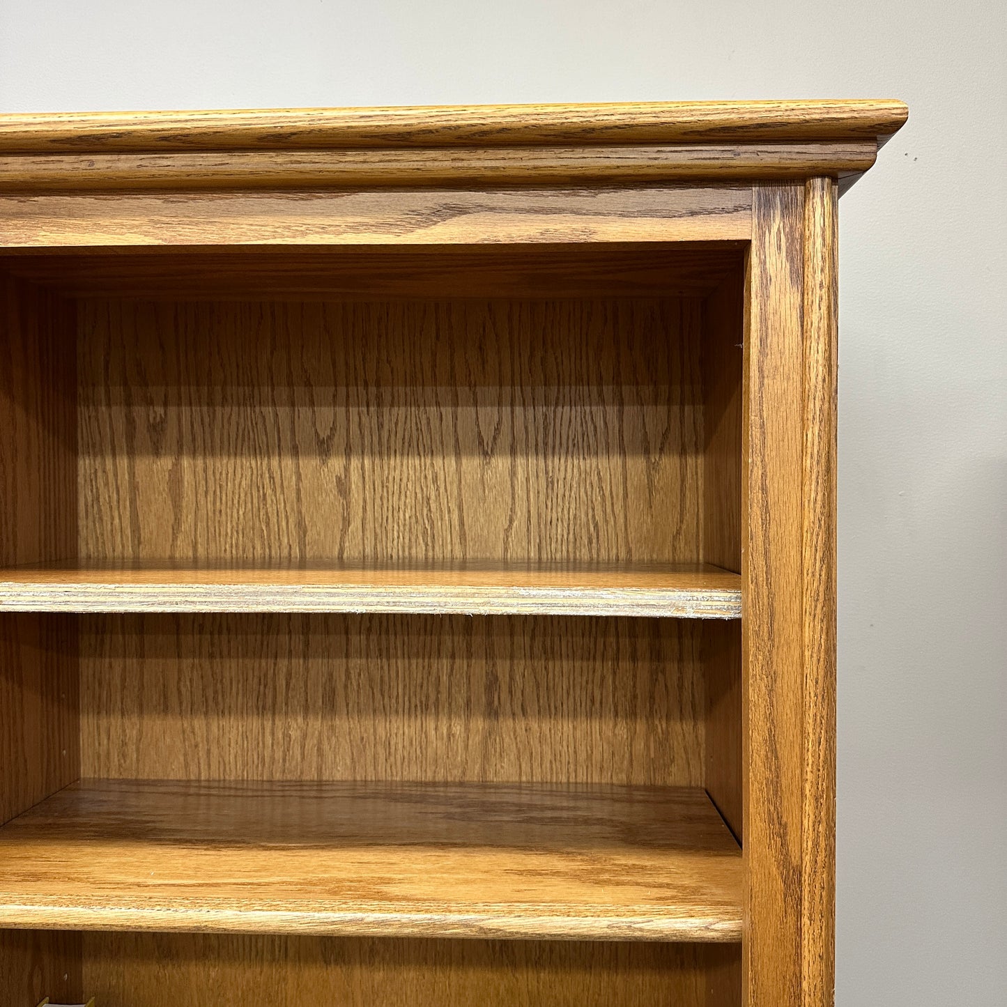 Vintage Oak Double-Bookcase