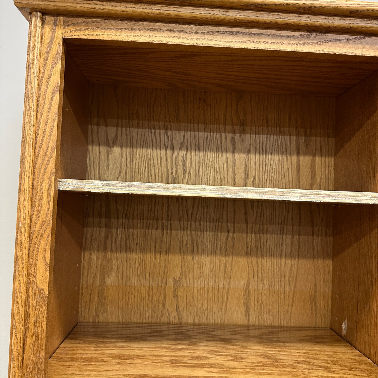 Vintage Oak Double-Bookcase