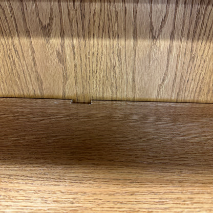 Vintage Oak Double-Bookcase