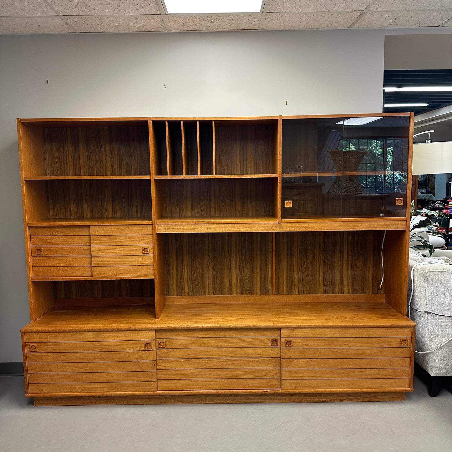 1960s Danish Teak Wall Unit by Domino Møbler