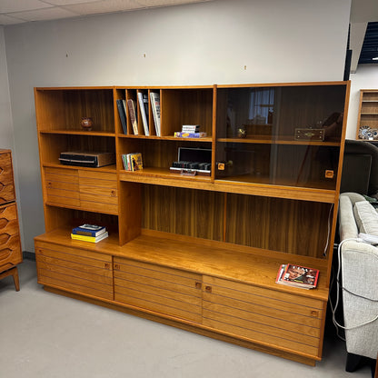 1960s Danish Teak Wall Unit by Domino Møbler