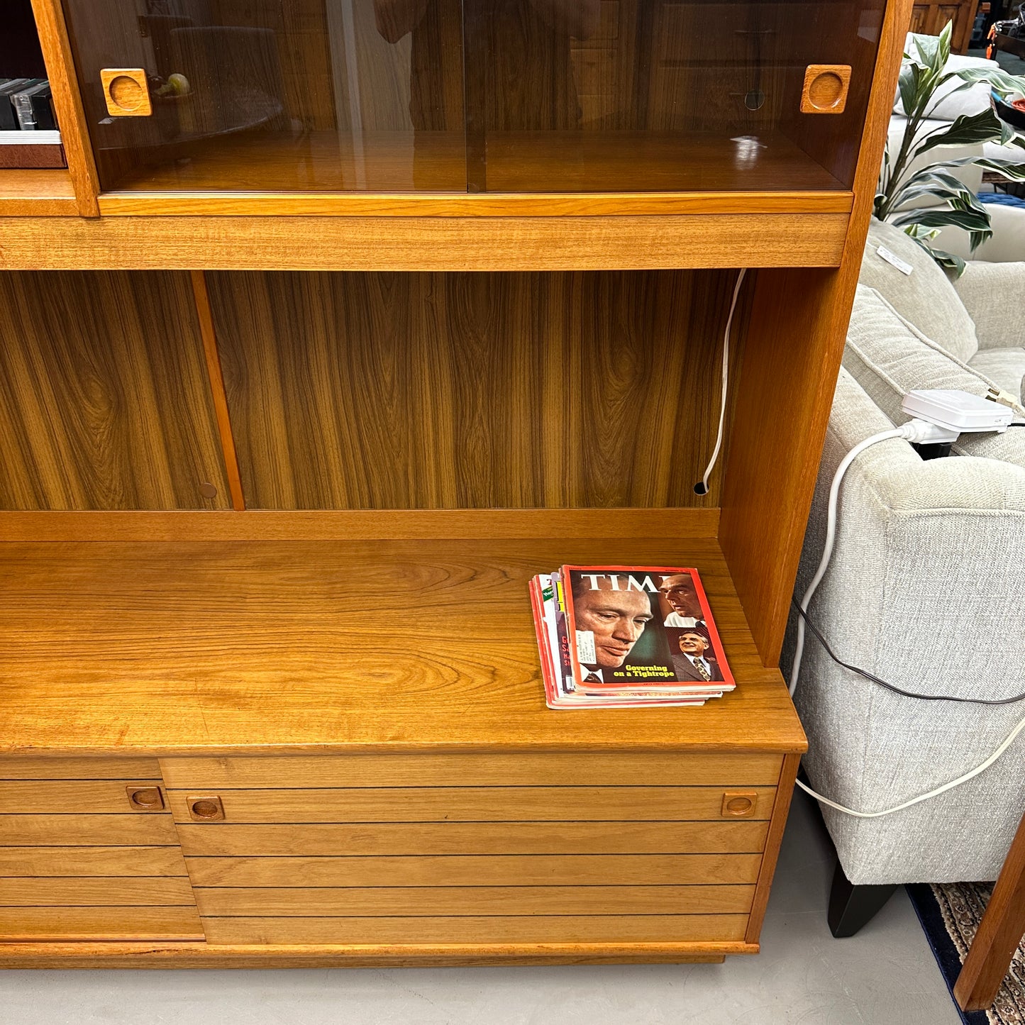 1960s Danish Teak Wall Unit by Domino Møbler